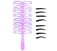 Eyebrow Shaping Stencils - Eyebrow Grooming Stencil Kit | Washable Portable Eyebrow Shape Stencil Kit For Travel Daily Use Date Date Night Tohern