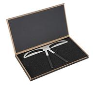 Eyebrow Shaping Stencils for Makeup - Stainless Steel Permanent Eyebrow Balance Ruler with Three Points Positioning - Optional Falling Tail and Silk Fog Design (Leaning eyebrows) (Silk fog eyebrows)
