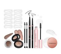 Eyebrow shaping tool, Brow stamp stencil kit, Stencil Precision Kit, Lightweight Long Lasting Formula, Natural Finish Eyebrow Styling, Black, for Effortless Shaping, Makeup