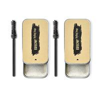 Eyebrow Soap Wild Eyebrow Styling Shaping Wax Colorless Waterproof Natural Cream Wax Brow Adjustment Gel with Brush 2PCS.