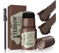 Eyebrow Stamp and Eyebrow Stencil Kit, Eye Brow Stencil Kit for Beginners 24 Reusable and Washable Eyebrow Kit, Brow Stencil and Stamp Kit Smudge-Proof & Long-lasting & Waterproof (Black Brown)