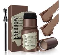 Eyebrow Stamp and Eyebrow Stencil Kit, Eye Brow Stencil Kit for Beginners 24 Reusable and Washable Eyebrow Kit, Brow Stencil and Stamp Kit Smudge-Proof & Long-lasting & Waterproof (Medium Brown)