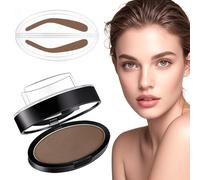 Eyebrow Stamp, Instant Styling Eyebrow Powder Stamp, Long-lasting Waterproof Brow Stencil Kit Nature Brow Tinting Makeup, Nature Light Brown Eyebrow Pomade Stencil for Beginners