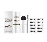 Eyebrow Stamp Kit Gray Black,Eyebrow Stamp Powder & 10PCS Stencil Set