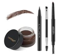Eyebrow Stamp Pencil Kit for Eyebrow Makeup with Waterproof Eyebrow Pencil, Eyeliner, Eyebrow Ointment and Double Ended Eyebrow Brush Espresso