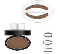 Eyebrow Stamp Powder,Waterproof Eyebrow Stamp Kit with Smudge-Proof Powder & Stencil,Eyebrow Seal Stamp Powders,Beginner-Friendly Brow Defining Tool for Women,Create Natural Eyebrow (Light Brown-A)