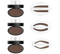 Eyebrow Stamp Powder,Waterproof Eyebrow Stamp Kit with Smudge-Proof Powder & Stencil,Eyebrow Seal Stamp Powders,Beginner-Friendly Brow Defining Tool for Women,Create Natural Eyebrow (Dark Brown-Mix)