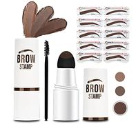 Eyebrow Stamp Stencil Kit, Vegan Eyebrow Stamp Pomade for Women & Girls - Included Waterproof Eyebrow Stamp and 10 Reusable Shaping Kit for Perfect Eyebrow Makeup