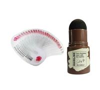 Eyebrow Stamp Stencil Kit Waterproof Definer Makeup Tools Natural Print Hair Root Cover Up Stencils for Women Gray Black