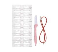 Eyebrow Stencil,12 Styles Reusable Eyebrow Shaper Kit with 1 Straps and 1 Drawing Trimmer Brows For Grooming E and