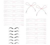Eyebrow Stencil, 12Pcs Reusable Brow Stencil with 2Pcs Eyebrow Elastic Bands Adjustable Eye Brow Stencils for Women Practical Eyebrows Shaping Kit for Beginner