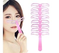 Eyebrow Stencil, 8-Piece Stencil Set for Perfect Brows, Portable, Washable Shaping, Precise Application, Travel, Party, Date