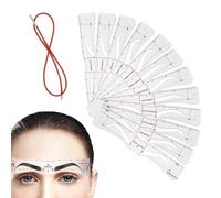 Eyebrow Stencil Kit 12 Pieces Reusable with Strap Strap Makeup Tool