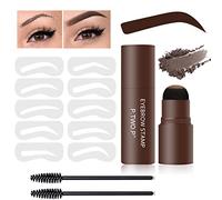 Eyebrow Stencil Kit - Eyebrow Stamp Stencil Kit - Waterproof Brow Stamp Shaping Kit, 3 in 1 Hairline Shadow Powder, Eyebrow Makeup Tools with 10 Reusable Eyebrow Stencils