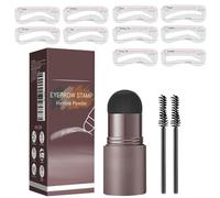 Eyebrow Stencil Kit, Eyebrow Stamp Stencil Kit, Waterproof Brow Stamp Shaping Kit, for Thin & Thick Brow, Long-lasting, Dark Brown