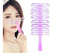 Eyebrow Stencil Kit - Reusable Brow Shaper Set, 8 Styles with Portable Washable Design for Precise Eyebrow Shaping Application Travel Party Date Makeup Tool Cosmetic Accessory