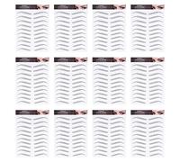 Eyebrow Stickers, 12 Sheets 4D Hair- Like Eyebrow Transfers Stickers Waterproof Shaping for Women Girls