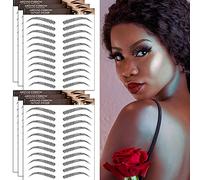 Eyebrow Tattoo Stickers ! 66 Pairs Black Realistic 4D,Popular Shapes,Suitable Sizes,Lifelike Imitation Eyebrows, Fake Eyebrow Transfers Sticker