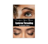 Eyebrow Threading Eyelash Care Vintage Style Poster Set - Wall Decor, Aesthetic Canvas Painting for A Cozy Homer 12x18inch(30x45cm)