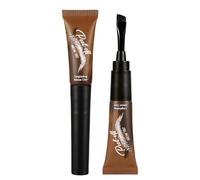 Eyebrow Tint & Dye Kit,Peel off Eyebrow Gel Tint - Semi-Permanent Dark Brown & Light Brown E/yebrow Stain,Natural Tatto Eyebrows,Lasts 3 Days,Waterproof Brow Pen & Tinted E/yebrow Gel,05# Black