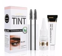 Eyebrow Tint Kit，2-In-1 Eye Brow Tint Kits，Lash Tint Kit，Lasting for 6 Weeks Diy Hair Dying for Salon（7ml Black）