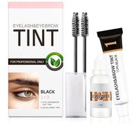 Eyebrow Tint Kit - Black Eyebrow & Eyelash Tint, Brow Dye, Instant Color Lasts 8 Weeks, Full Brows, Mild & Waterproof, Sensitive Skin Friendly, 15ml+15ml