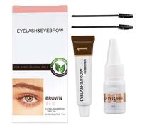Eyebrow Tint Kit, Brow And Lash Tint, Black Brown Eyebrow Dye And Eyelash Tint, Fast & Easy Brow Dye Starter Kit, Formula Brow Tint For Plump Thick Lash, Waterproof Long Lasting Volume Lash Tint