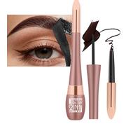 Eyebrow Tint Kit,Semi-Permanent Waterproof Peel Off Brow Gel Dye, LongLasting Tattoo Effect, Dual-Ended Brow Pen for Smudge-Proof, Natural Fuller Brows Makeup,Easy for Beginners(03Dark Brown)