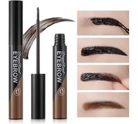 Eyebrow Tint Tattoo Brow Peel off, Brow Tint Dark Brown Eyebrow Gel Semi-Permanent Colour Eyebrow Tattoo Brow Dye, Waterproof Long-Lasting Natural Eye Brow Makeup for Women (Dark Brown)