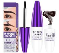 Eyebrow Tint Tattoo Eyebrow Gel Peel Off, Waterproof Long-lasting Brown Brow Tint Colours, Semi-Permanent EyebrowDye, Lasts up to 3 Days, No Smudge EyebrowStain Suitable for All Brow Shapes (#3)