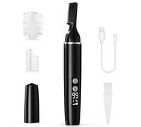 Eyebrow Trimmer Electric Eyebrow Trimmer with Digital Display LED Light 2-Speed Eyebrow Shaver Rechargeable for Men Painless Facial Hair Remover for Upper Lips Lint