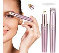 Eyebrow Trimmer,Eyebrow Epilator Pen for Women with Light & Replacement Head,Portable Eyebrow Hair Remover for Brows Face Cheek Lips Fuzz