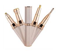 Eyebrow Trimmer & Facial Hair Removal for Women 4 In 1 Multifunction Beauty Tool, Rechargeable Electric Painless Portable Eyebrow Epilator Pen for Brow, Face Peach Fuzz, Lips, Body, Chin, Arms