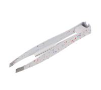 Eyebrow Tweezers with Brush Foldable Stainless Steel Shaper White | Integrated Design for Daily Makeup, Makeup Bag Use, Professional Artists and Women, Brushing and Shaping