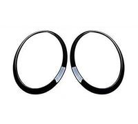 Eyebrows For Mini For Cooper S For JCW F55 F56 F57 Car Headlight Frame Tail Light Ring Case Decoration Stickers Car Headlight Frame (Color : Head 2pcs)