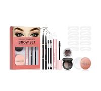 Eyebrows Stamp Stencil Set Brow Stamps Trios Kits With Eyebrows Pencil Pomade Stencil Brush Eye Brow Stamping And Shaping Kit