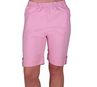 EyeCatch - ETA Womens Elasticized Flexi Stretch Ladies Shorts Plus Sizes Baby Pink Size 18