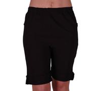 EyeCatch - ETA Womens Elasticized Flexi Stretch Ladies Shorts Plus Sizes Black Size 16