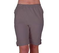 EyeCatch - ETA Womens Elasticized Flexi Stretch Ladies Shorts Plus Sizes Charcoal Size 24