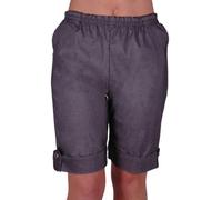 EyeCatch - ETA Womens Elasticized Flexi Stretch Ladies Shorts Plus Sizes Marl Grey Size 20