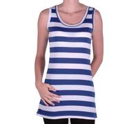 EyeCatch - Kerry Ladies Stripe Vest Top One Size Navy White