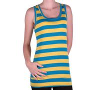 EyeCatch - Kerry Ladies Stripe Vest Top One Size Yellow Blue