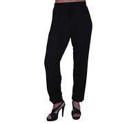 EyeCatch Plus - Emery Womens Drawstring Slouchy Harem Trousers Ladies Hareem Pants Black 20-22