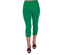 EyeCatch Plus - Ripley Womens Stretch Ladies Gym Yoga Active Casual Sports Crop Leggings 3/4 Capri Pants Jade Green 20/22