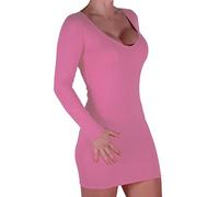 EyeCatch - Rachel Ladies V Neck Bodycon Stretch Short Womens Mini Dress Lime Green M/L