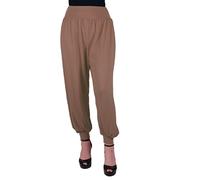 EyeCatch Selma Womens Slouchy Harem Trousers Hareem Pants Mocha S/M
