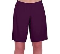 EyeCatch Star Ladies Jersey Relaxed Comfort Elasticized Flexi Stretch Womens Shorts Plus Sizes Aubergine Size 28/30