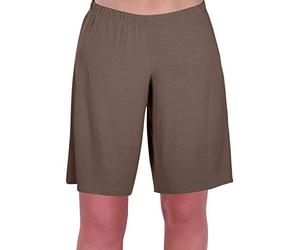 EyeCatch Star Ladies Jersey Relaxed Comfort Elasticized Flexi Stretch Womens Shorts Plus Sizes Brown Size 16/18