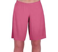 EyeCatch Star Ladies Jersey Relaxed Comfort Elasticized Flexi Stretch Womens Shorts Plus Sizes Coral Size 12/14