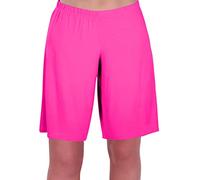 EyeCatch Star Ladies Jersey Relaxed Comfort Elasticized Flexi Stretch Womens Shorts Plus Sizes Neon Pink Size 20/22